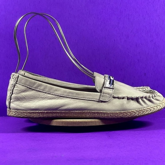 UGG Women's Gray Rozie Serape Beads 1011176 Moccasin Shoes Size 8.5 - Picture 6 of 11